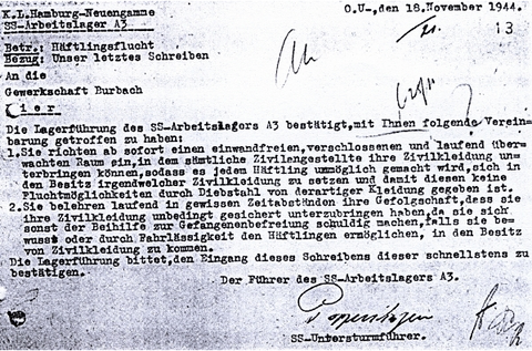 Lettre manuscrite de Gerhard Poppenhagen